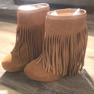 Koolaburra Veleta Wedge Heel Fringe Boot